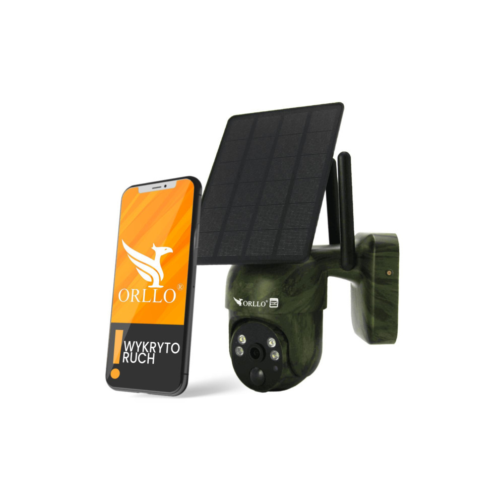 Kamera IP Orllo Bezprzewodowa 4G LTE Obrotowa z Panelem Solarnym ORLLO TZ1 MORO