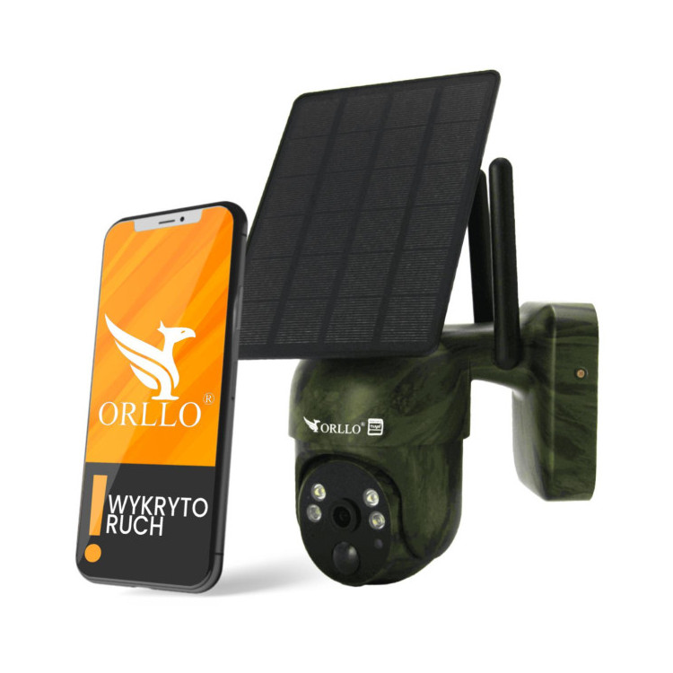 Kamera IP Orllo Bezprzewodowa 4G LTE Obrotowa z Panelem Solarnym ORLLO TZ1 MORO