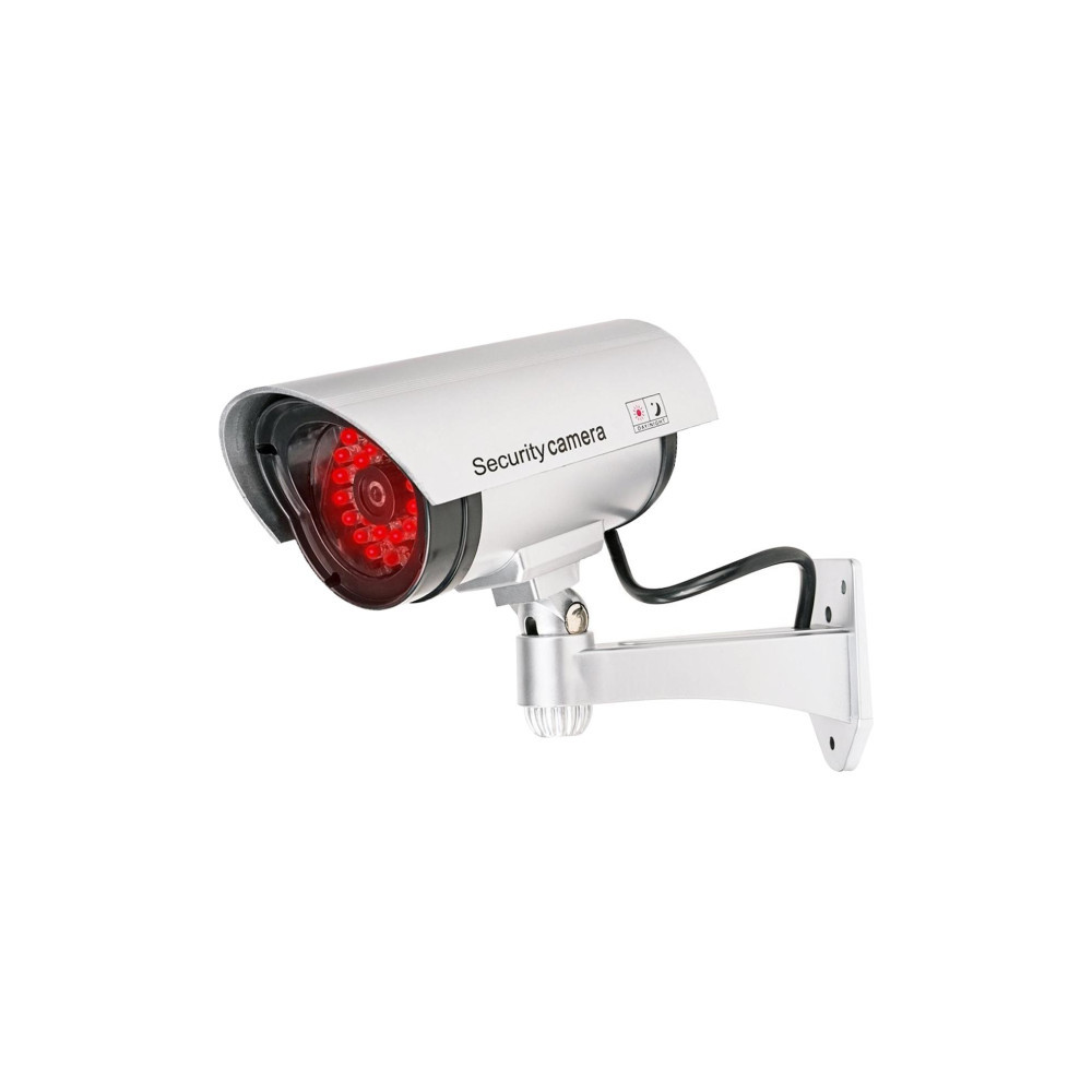 Atrapa kamery tubowej srebrna 30LED AT-2B-S
