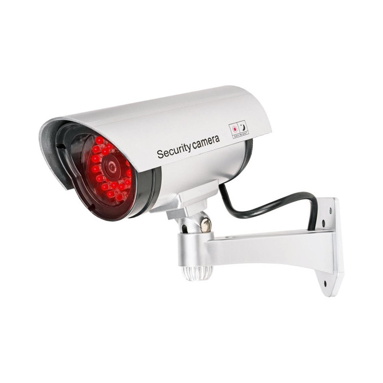 Atrapa kamery tubowej srebrna 30LED AT-2B-S