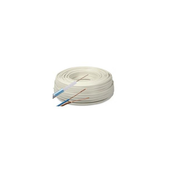 Przewód kabel koncentryczny z zasilaniem do CCTV BIAŁY K60+2x0,5mm2 ELEKTROKABEL 1m