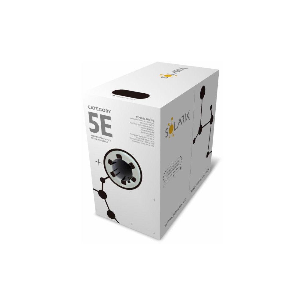 KABEL SKRĘTKA SOLARIX CAT.5E U/UTP UV Fca 305m SXKD-5E-UTP-PE