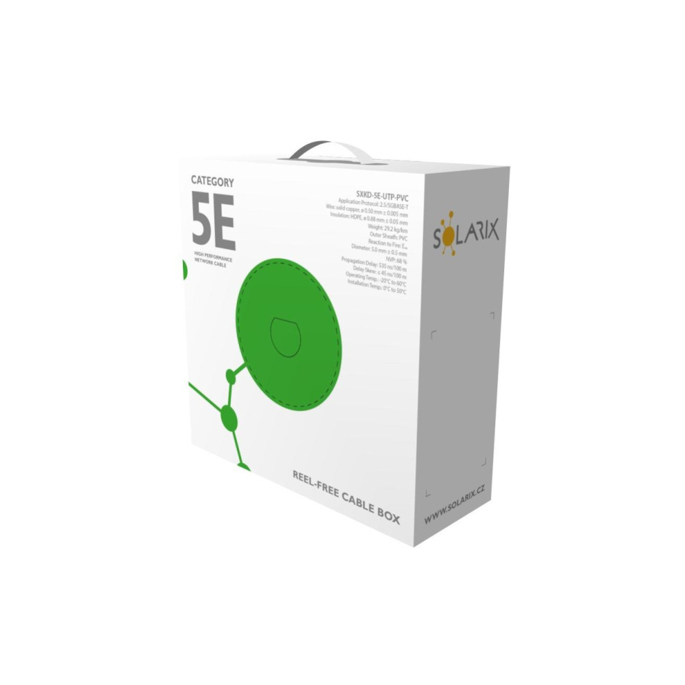 KABEL SKRĘTKA SOLARIX CAT.5E U/UTP PVC karton 305m