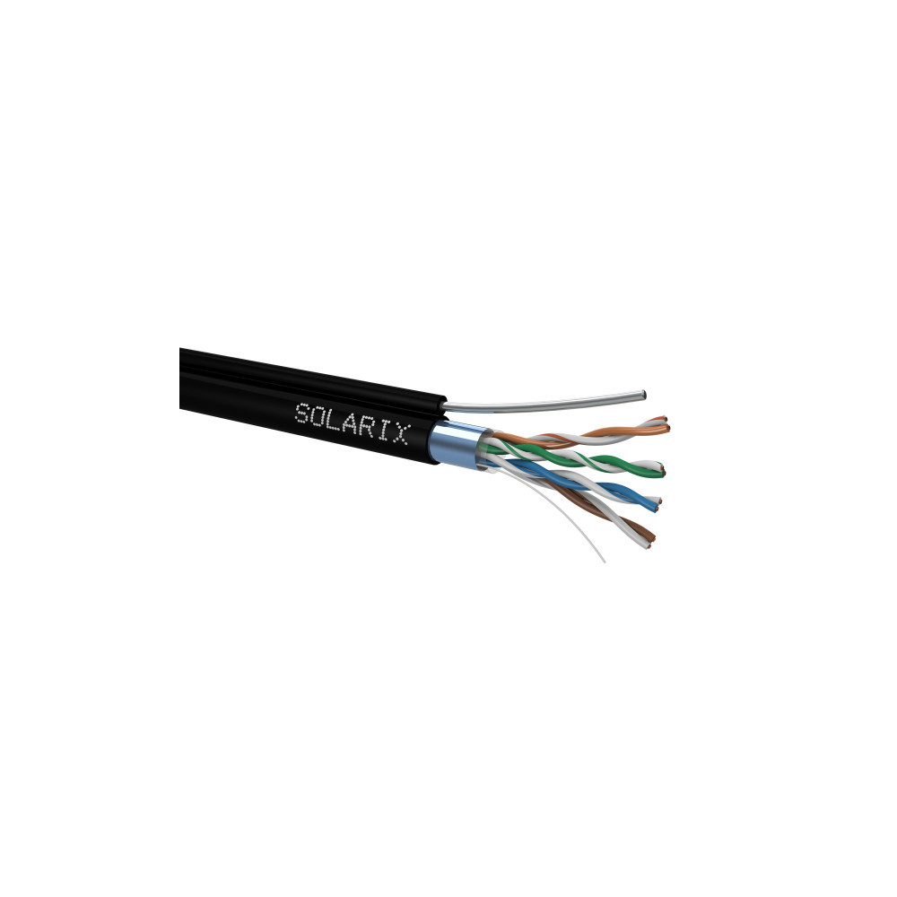 KABEL SKRĘTKA SOLARIX CAT.5E F/UTP UV SUCHY Z LINKĄ NOŚNĄ 305m