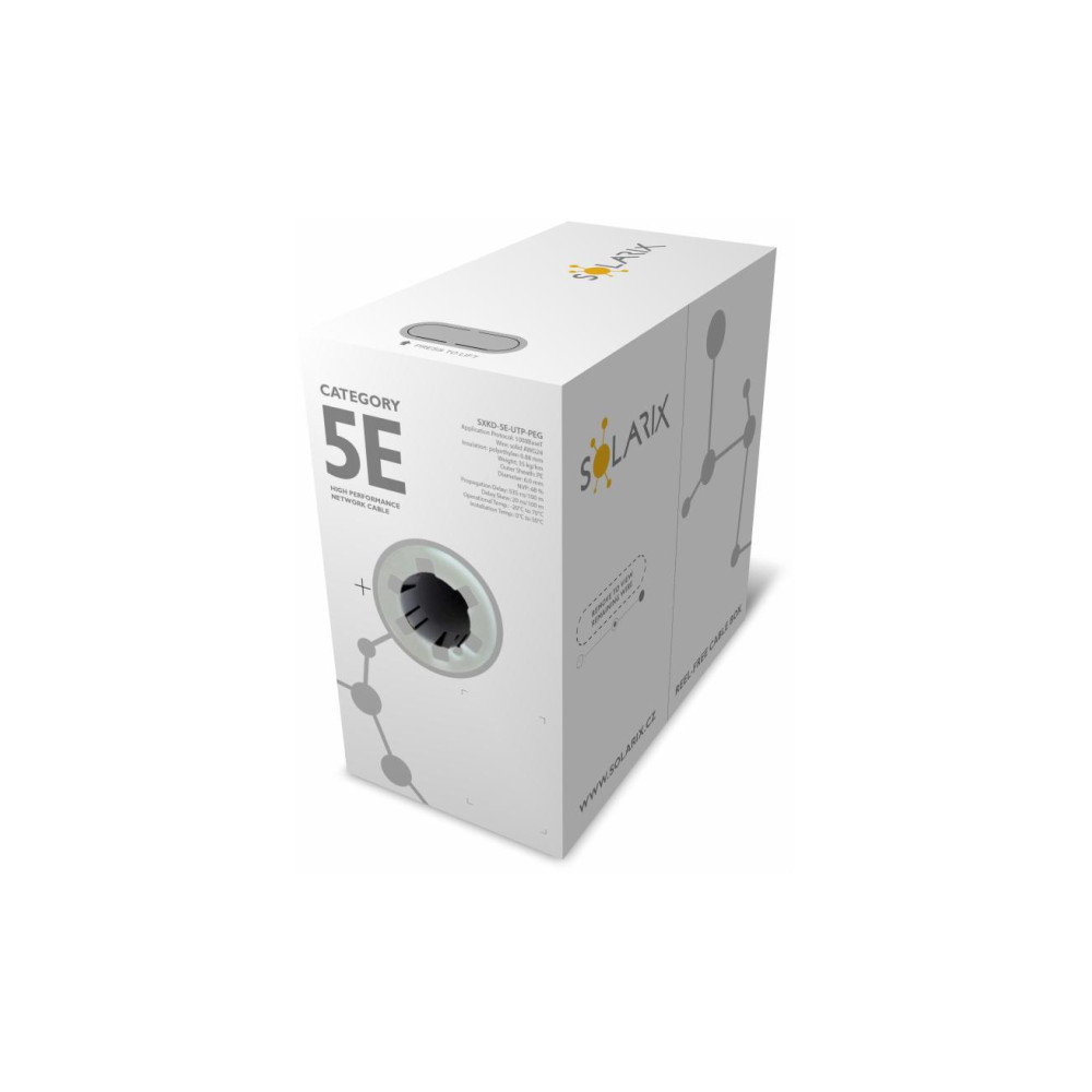 KABEL SKRĘTKA SOLARIX CAT.5E U/UTP UV ŻELOWANY Fca karton 305m
