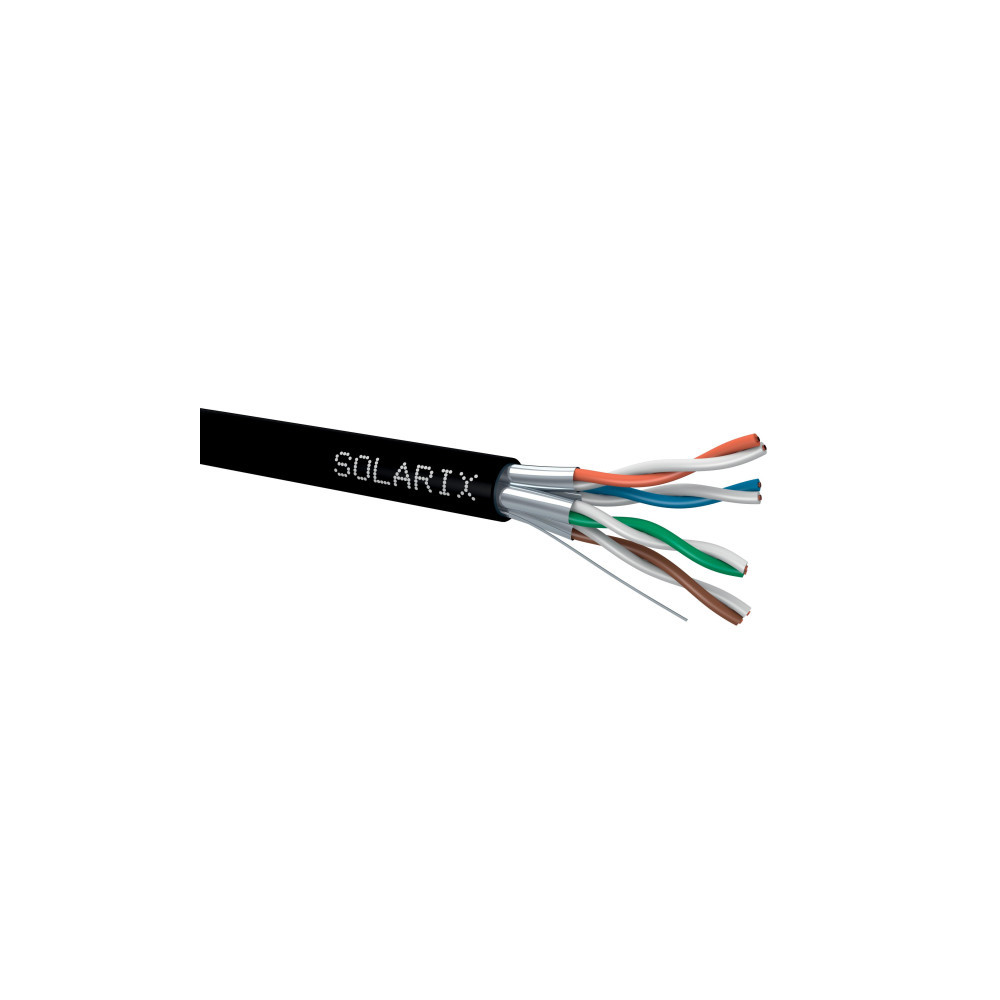 KABEL SKRĘTKA SOLARIX CAT.6A STP PE Fca 500M