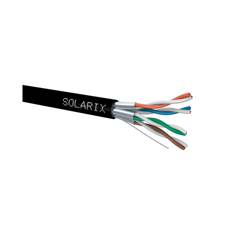 KABEL SKRĘTKA SOLARIX CAT.6A STP PE Fca 500M
