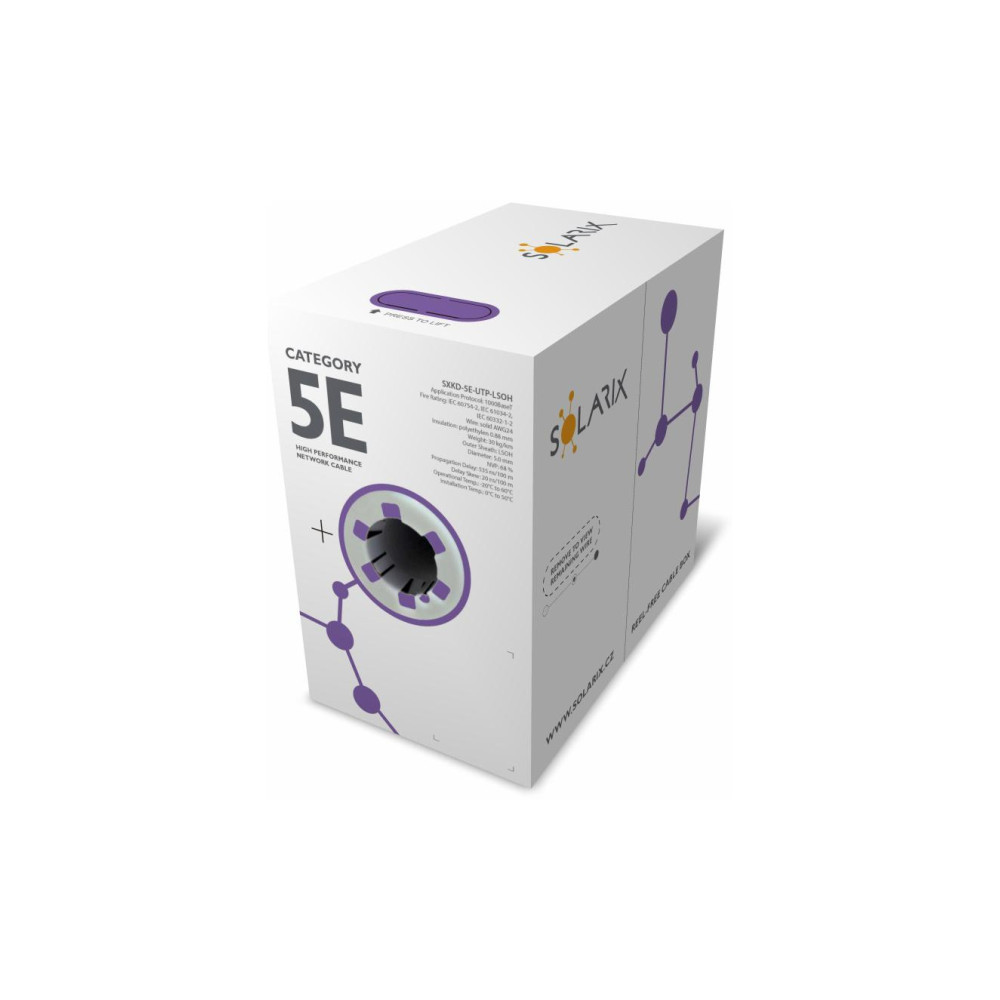KABEL SKRĘTKA SOLARIX CAT.5E UTP LSOH Dca SXKD-5E-UTP-LSOH box 305m