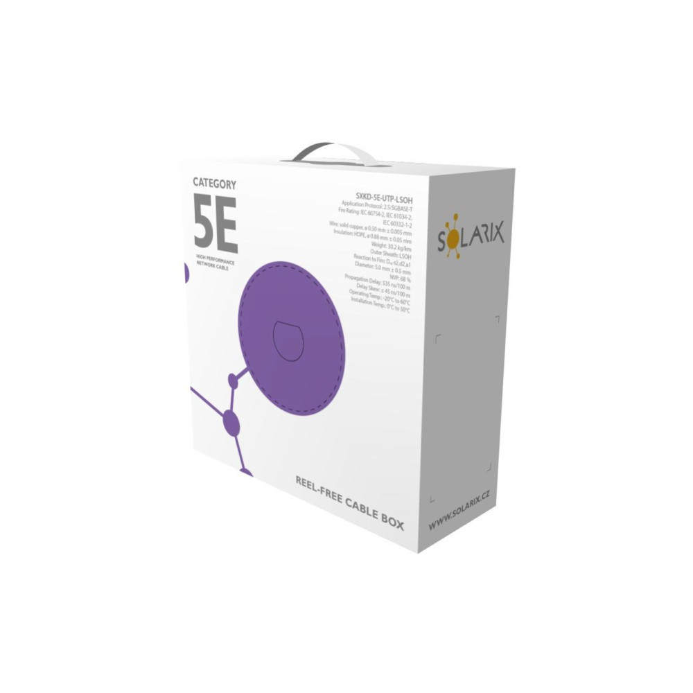 KABEL SKRĘTKA SOLARIX CAT.5E UTP LSOH Dca SXKD-5E-UTP-LSOH box 305m