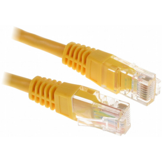 PATCHCORD KAT5E UTP 0,5M ŻÓŁTY 