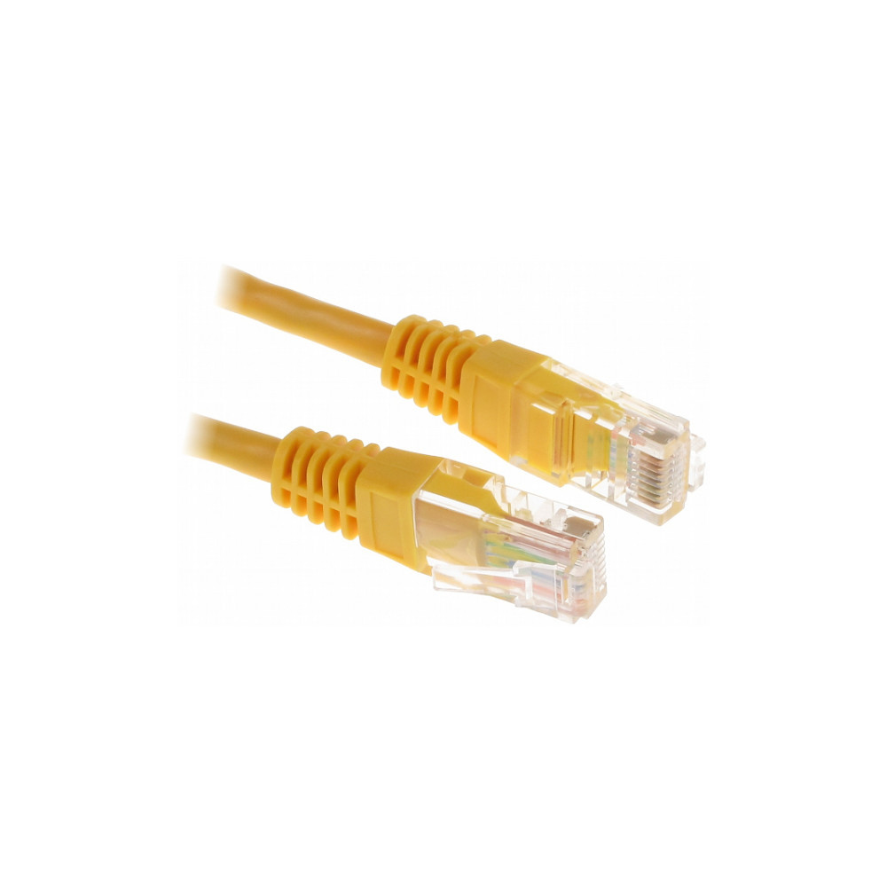 PATCHCORD KAT5E UTP 0,25M ŻÓŁTY