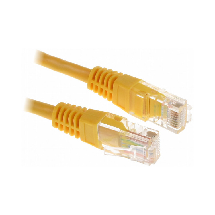 PATCHCORD KAT5E UTP 0,25M ŻÓŁTY