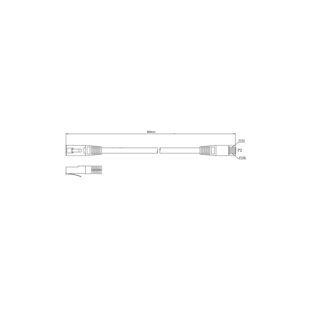 PATCHCORD U/UTP KAT.6 3m SZARY 