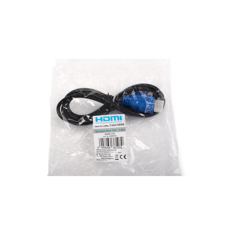 Kabel HDMI-HDMI Opticum Standard Blue 150 - 1.5m (v1.4)