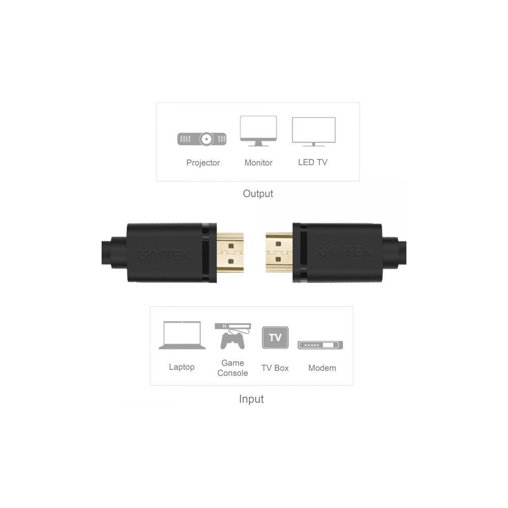 Kabel HDMI Unitek HDMI 2.0, 4K 60Hz, 1m