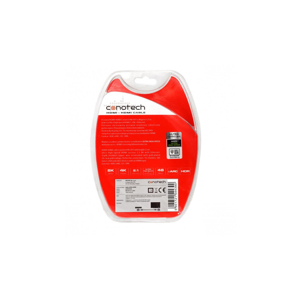 Kabel Hdmi Conotech NS-015 8K ver. 2.1 - 1,5m
