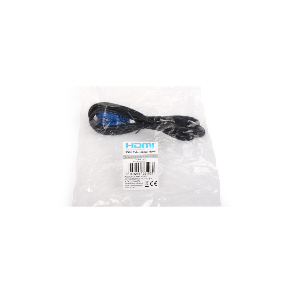 Kabel HDMI-HDMI Opticum Standard Blue 120 - 1.2m (v1.4)