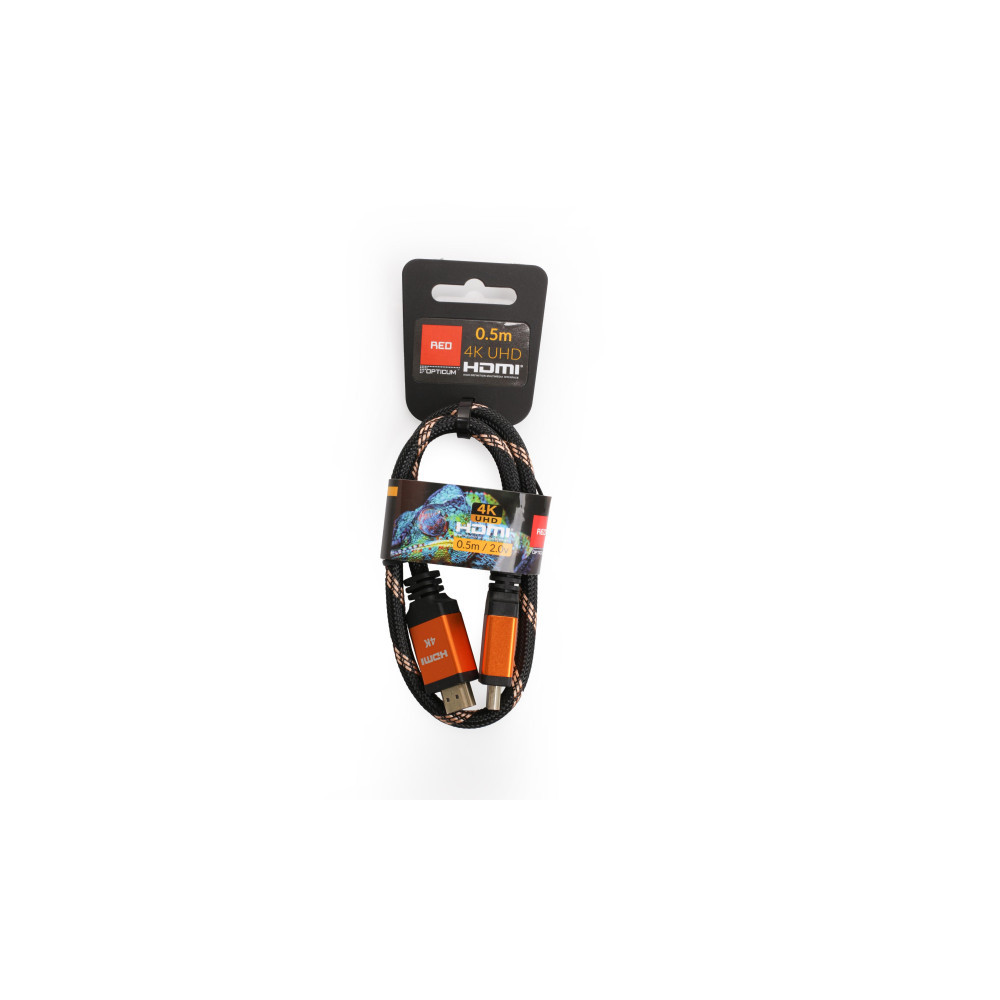 Kabel HDMI-HDMI Opticum RED 4K UHD - 0.5m (v2.0)