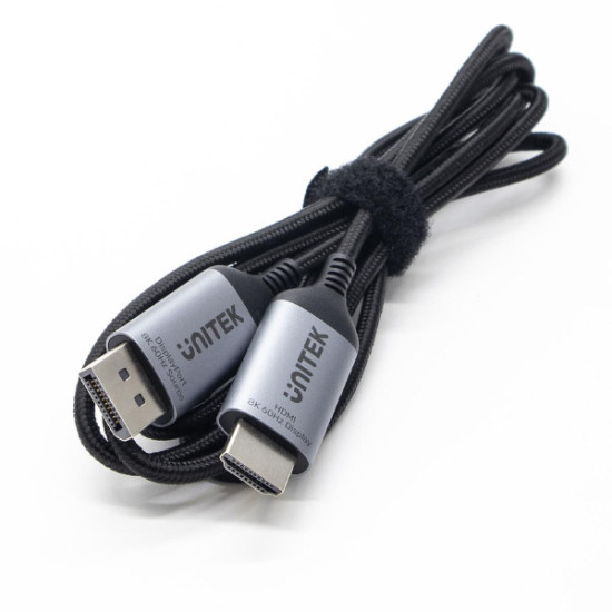 Kabel DisplayPort Unitek 1.4 do HDMI 2.1, 8K, 1,8m