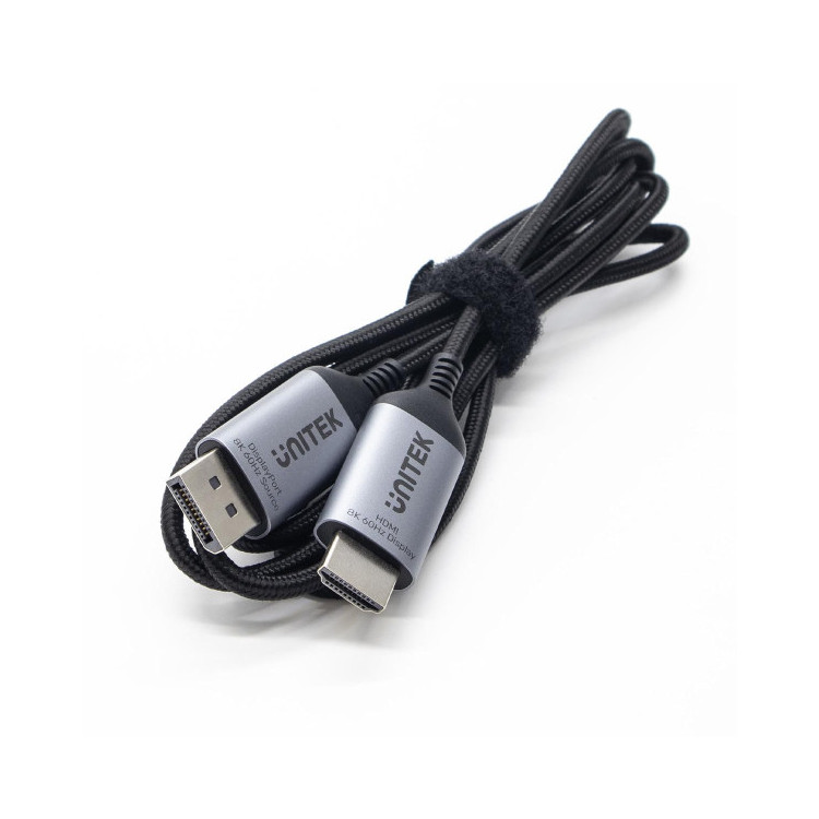 Kabel DisplayPort Unitek 1.4 do HDMI 2.1, 8K, 1,8m