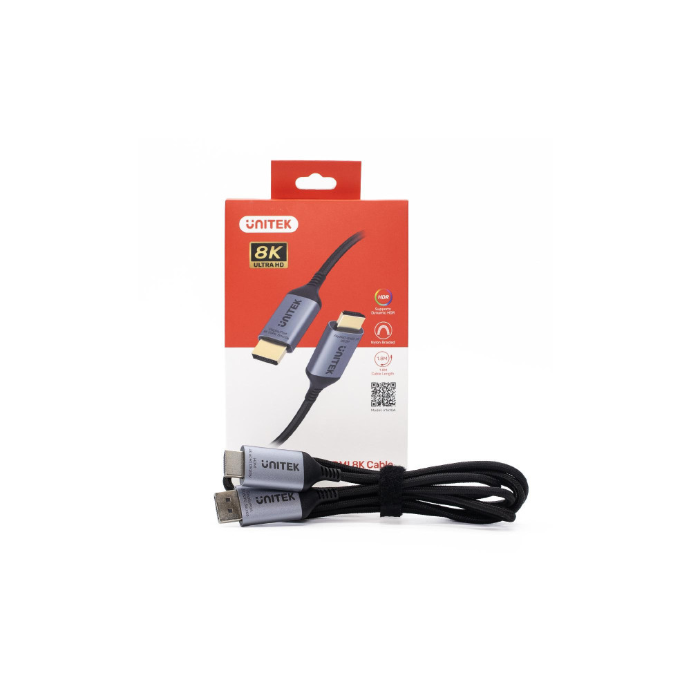 Kabel DisplayPort Unitek 1.4 do HDMI 2.1, 8K, 1,8m