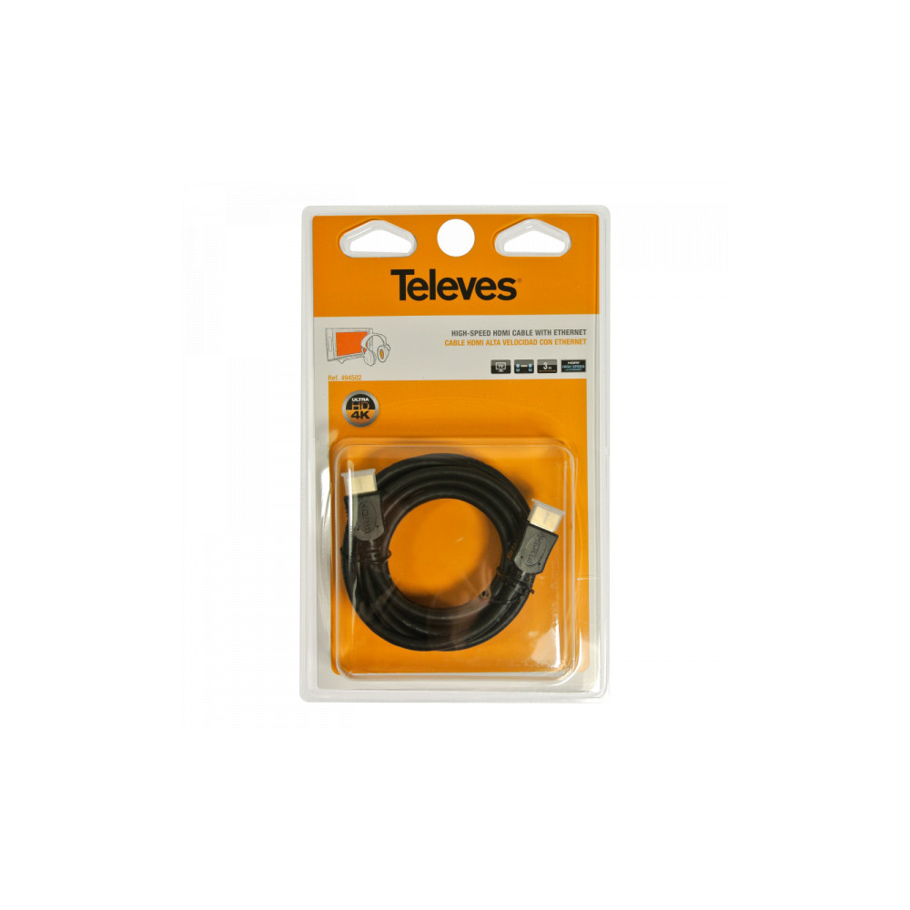 Kabel HDMI 2.0 Televes ref. 494502 3m 4K