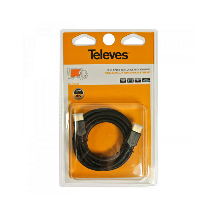 Kabel HDMI 2.0 Televes ref. 494502 3m 4K