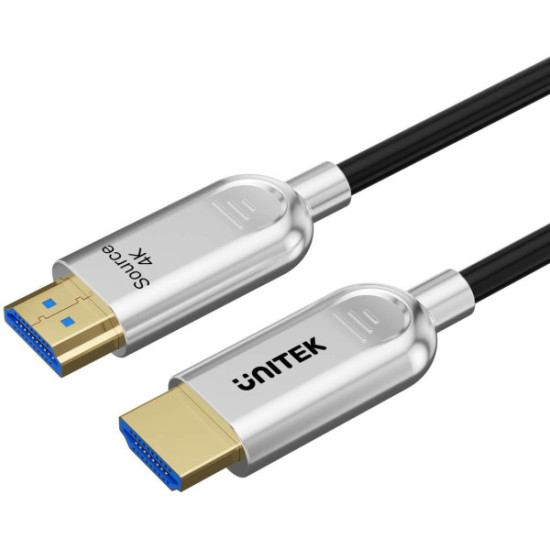 Kabel HDMI Unitek optyczny 2.0 AOC 4K 60Hz 30m