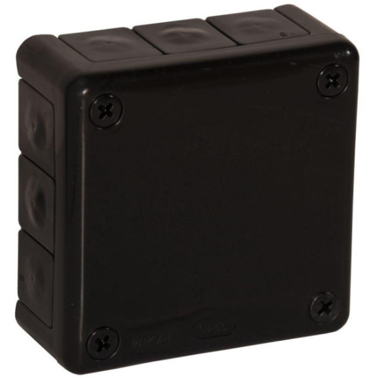 Puszka natynkowa pusta 12 wlotów VIPLAST VP-41 CZARNA IP55 98x98x42mm 041-05