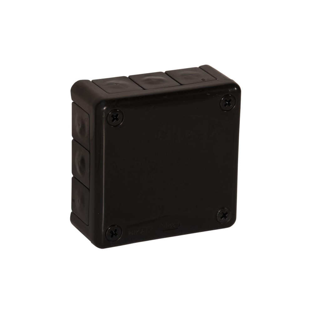Puszka natynkowa pusta 12 wlotów VIPLAST VP-41 CZARNA IP55 98x98x42mm 041-05