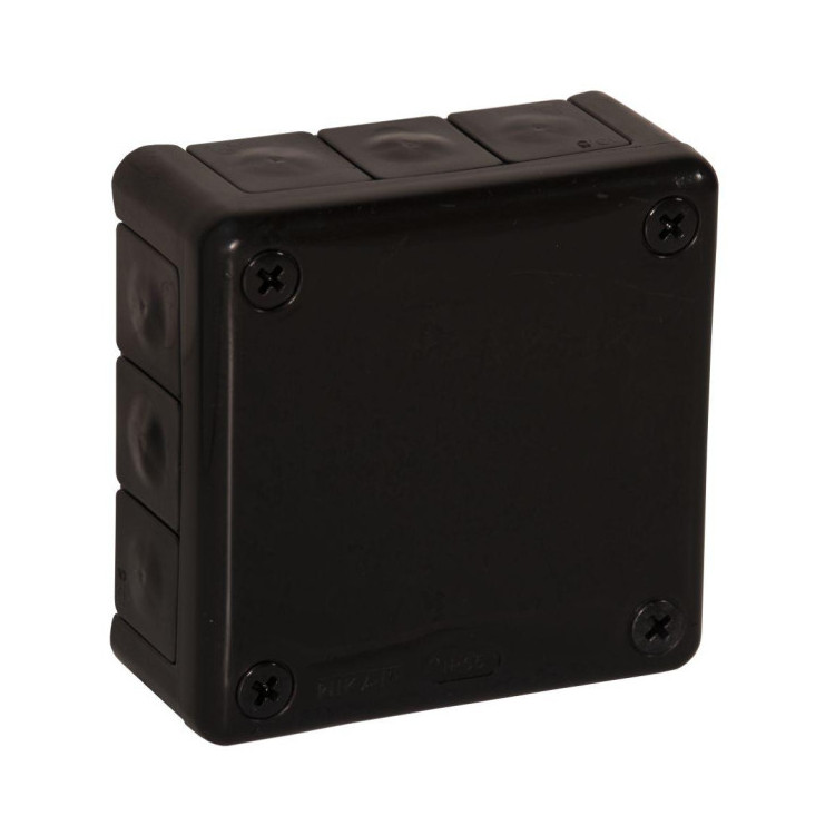 Puszka natynkowa pusta 12 wlotów VIPLAST VP-41 CZARNA IP55 98x98x42mm 041-05