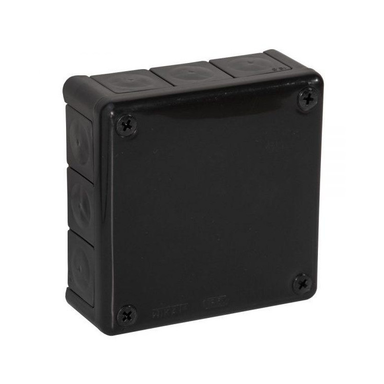 Puszka natynkowa pusta 12 wlotów VIPLAST VP-51 CZARNA IP55 118x118x46mm 051-05