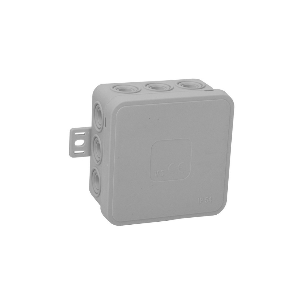 Puszka natynkowa pusta 12 wlotów VIPLAST V5 klik SZARA IP54 75x75x41mm 035-03