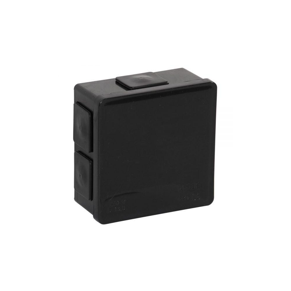 Puszka natynkowa pusta 6 wlotów VIPLAST VP-02 klik CZARNA IP55 86x86x40mm 002-05