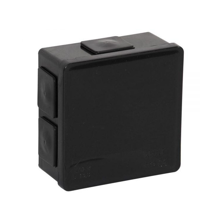 Puszka natynkowa pusta 6 wlotów VIPLAST VP-02 klik CZARNA IP55 86x86x40mm 002-05