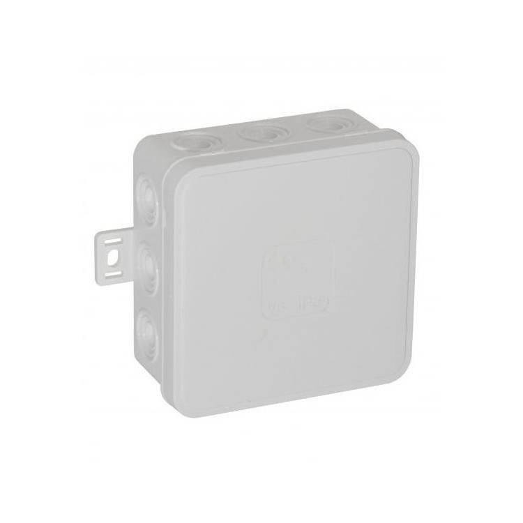 Puszka natynkowa pusta 12 wlotów VIPLAST V6 klik BIAŁA IP54 85x85x41mm 036-01