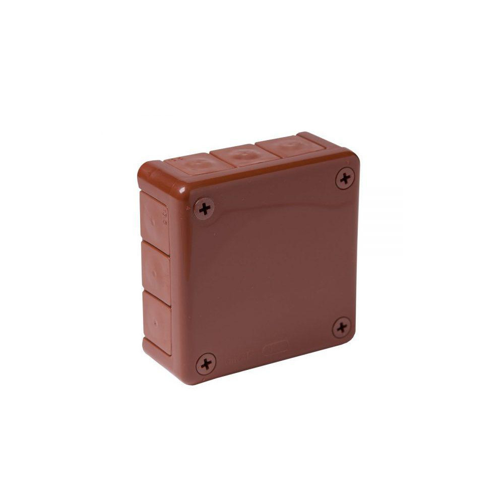 Puszka natynkowa pusta 12 wlotów VIPLAST VP-41 BRĄZOWA IP55 98x98x42mm 041-02