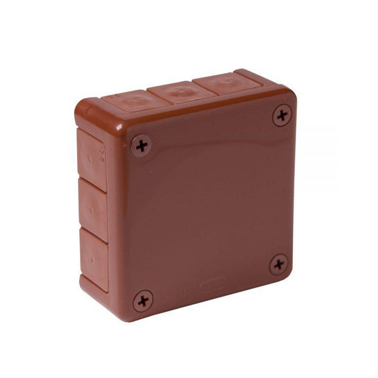 Puszka natynkowa pusta 12 wlotów VIPLAST VP-41 BRĄZOWA IP55 98x98x42mm 041-02