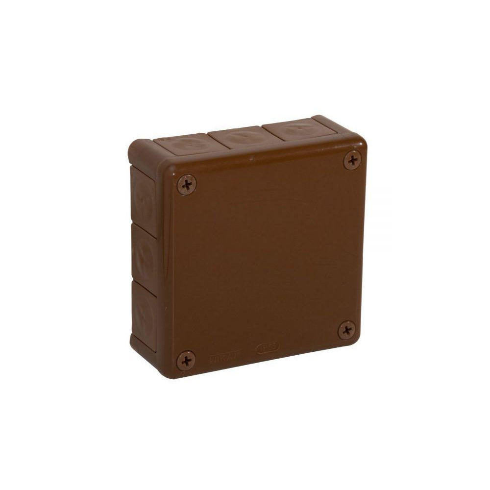 Puszka natynkowa pusta 12 wlotów VIPLAST VP-51 BRĄZOWA IP55 118x118x46mm 051-02