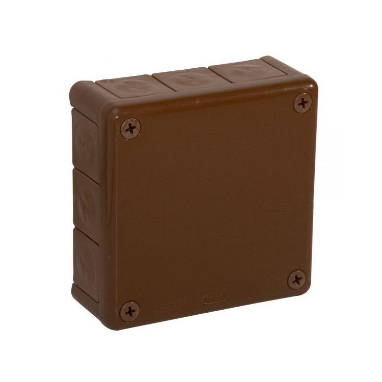 Puszka natynkowa pusta 12 wlotów VIPLAST VP-51 BRĄZOWA IP55 118x118x46mm 051-02