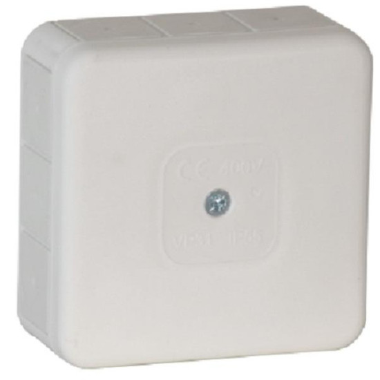 Puszka natynkowa pusta 12 wlotów VIPLAST VP-31 BIAŁA IP55 85x85x37mm 031-01