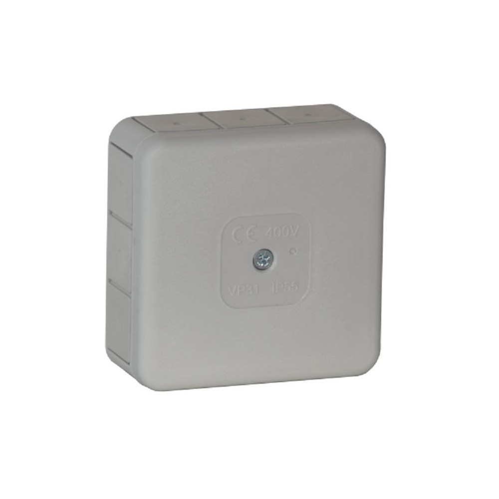 Puszka natynkowa pusta 12 wlotów VIPLAST VP-31 SZARA IP55 85x85x37mm 031-03