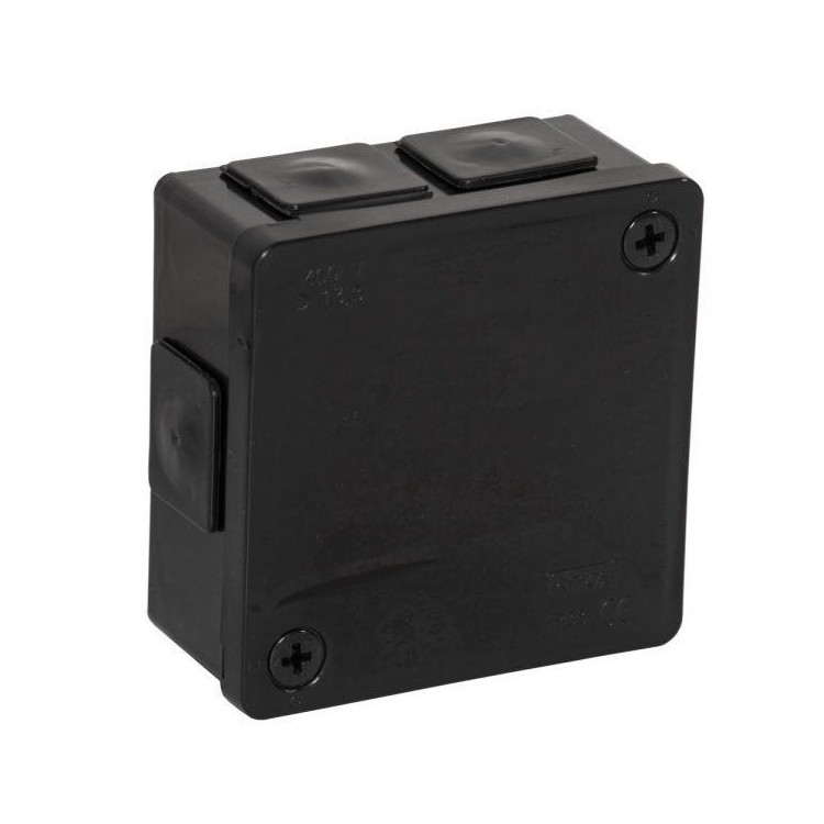 Puszka natynkowa pusta 6 wlotów VIPLAST VP-22 CZARNA IP55 86x86x40mm 022-05