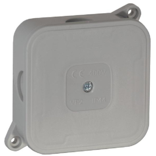 Puszka natynkowa pusta 4 wloty VIPLAST VP-2 SZARA IP44 85x85x35mm 027-03