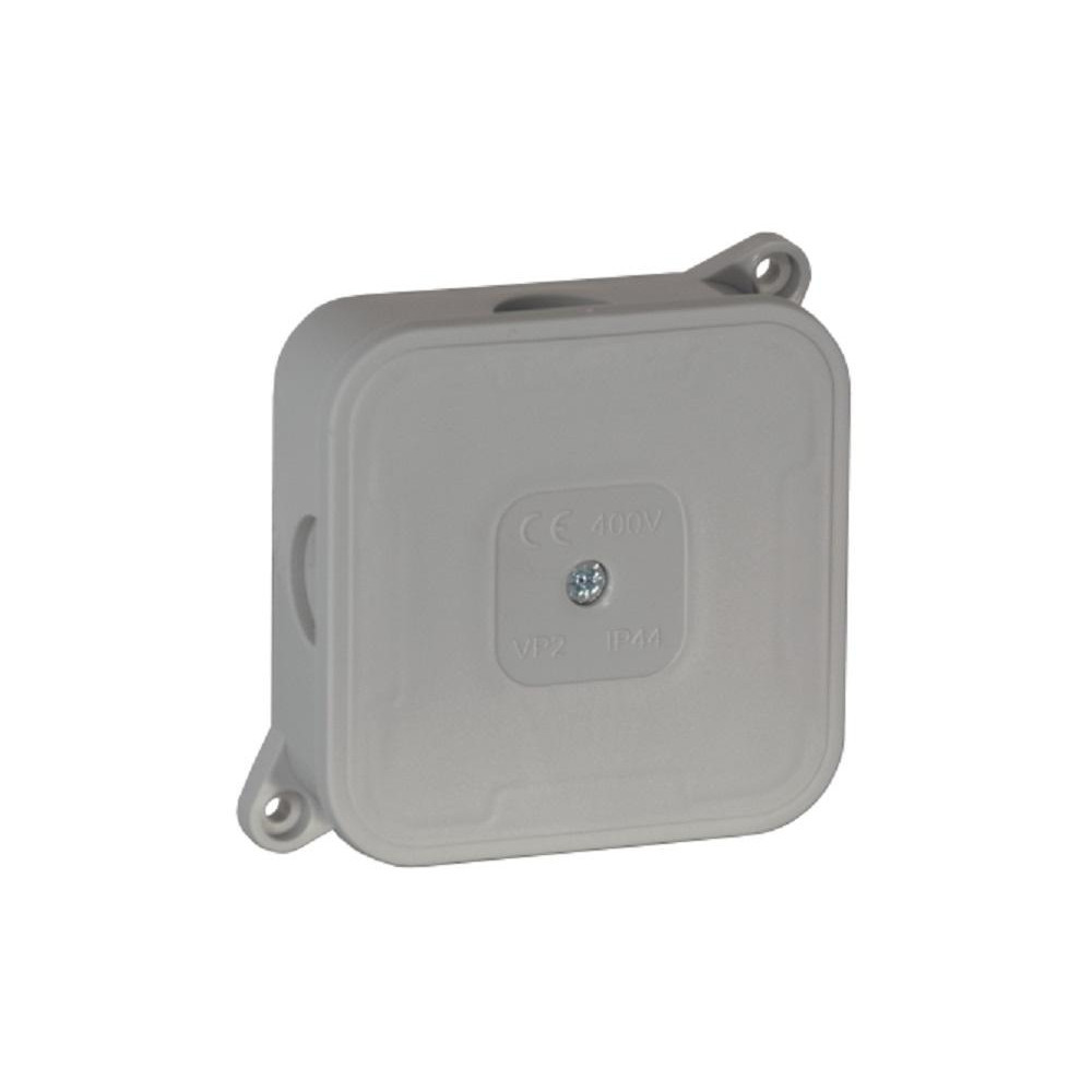 Puszka natynkowa pusta 4 wloty VIPLAST VP-2 SZARA IP44 85x85x35mm 027-03