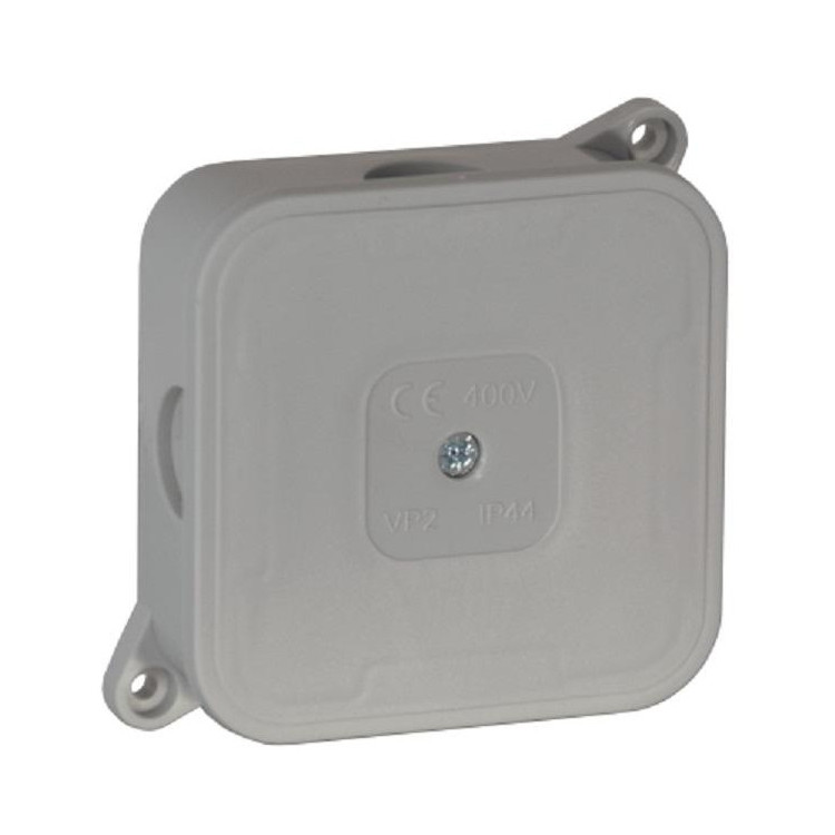Puszka natynkowa pusta 4 wloty VIPLAST VP-2 SZARA IP44 85x85x35mm 027-03