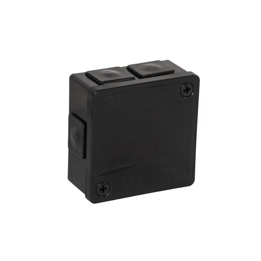 Puszka natynkowa z zaciskami 6 wlotów VIPLAST VP-22 CZARNA IP55 86x86x40mm 022-55