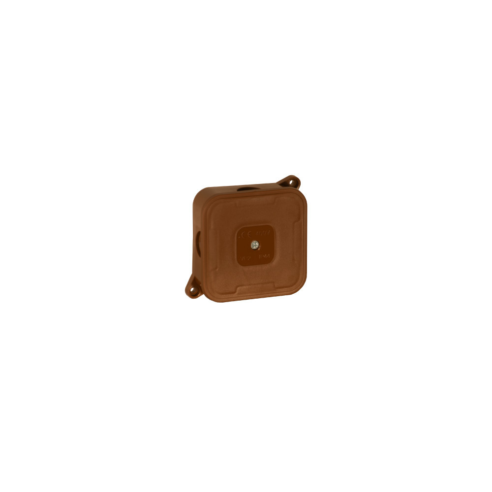 Puszka natynkowa pusta 4 wlotów VIPLAST VP-2 BRĄZOWA IP44 85x85x35mm 027-02