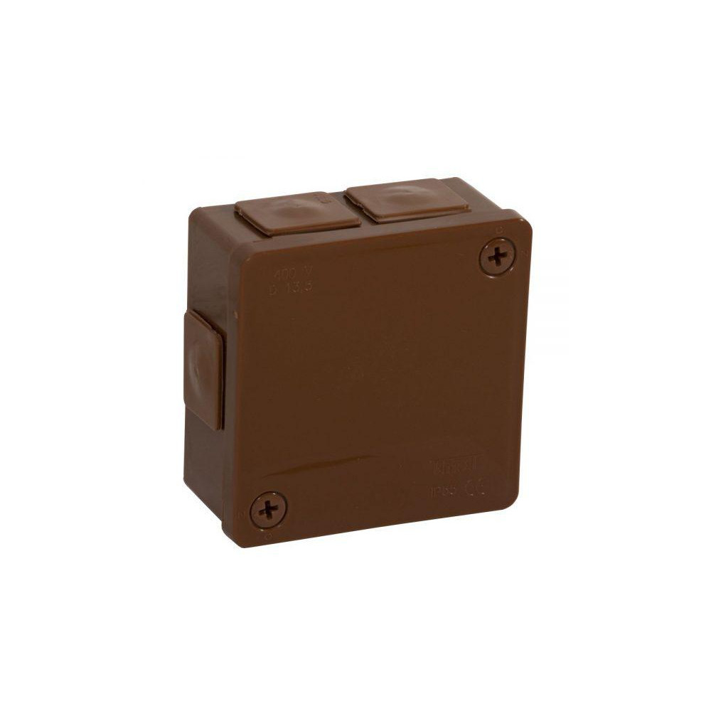 Puszka natynkowa pusta 6 wlotów VIPLAST VP-22 BRĄZOWA IP55 86x86x40mm 022-02