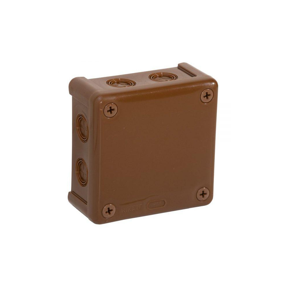 Puszka natynkowa pusta 8 wlotów VIPLAST VP-42 BRĄZOWA IP55 98x98x42mm 042-02